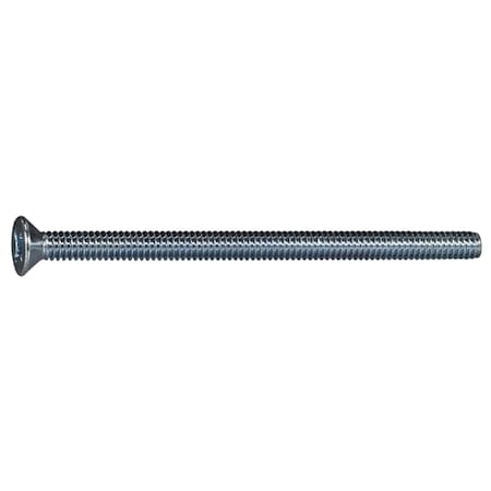 Midwest Fastener 1/4"-20 x 4 in Phillips Flat Machine Screw, Zinc Plated Steel, 100 PK 07314